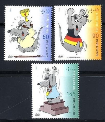 Bund, Michel Nr. 3075-3077 postfrisch - Sporthilfe: Uli Stein