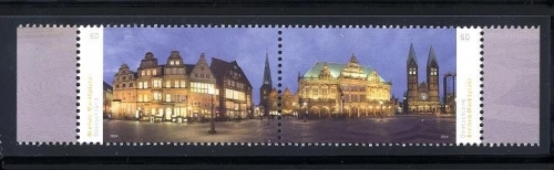 Bund, Michel Nr. 3083-3084 postfrisch - Bremen Panoramen Bremer Marktplatz