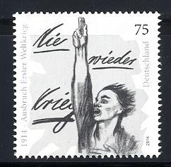 Bund, Michel Nr. 3100 postfrisch - Nie wieder Krieg (Erster Weltkrieg 1914)