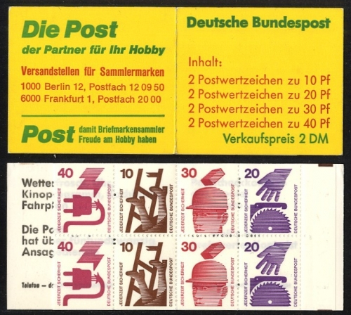 Bund, Markenheftchen MH 20 b oZ postfrisch
