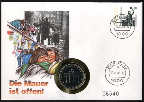 DDR Numisbrief 5 Mark 1982! | Die Mauer ist offen 1989 | Worbes 72