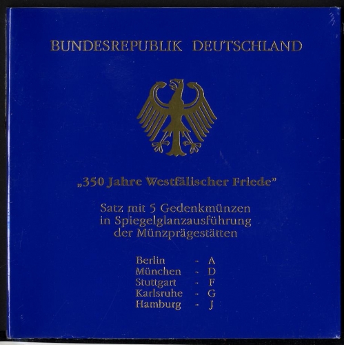 BRD 5 x 10 DM - Franckesche Stiftung - 1998 PP - ADFGJ original Blister