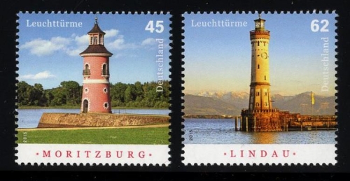 Bund, Michel Nr. 3156-3157 postfrisch - Leuchttürme Moritzburg und Lindau