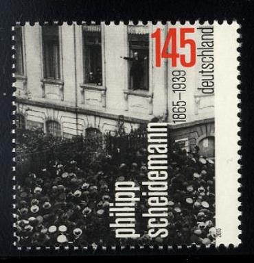 Bund, Michel Nr. 3165 postfrisch - 150. Geburtstag von Philipp Scheidemann