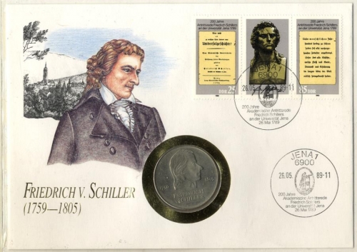 DDR Numisbrief 20 M | Friedrich von Schiller | Worbes 66