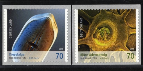 Bund, Michel Nr. 3205-3206 postfrisch - Kieselalge, Odermennig-Blüte - selbstklebend