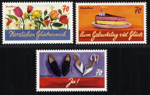 Bund, Michel Nr. 3232-3234 postfrisch - Grußmarken Schreibanlässe