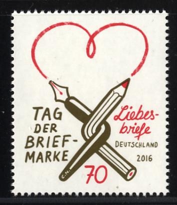 Bund, Michel Nr. 3259 postfrisch - Tag der Briefmarke 2016 - Liebesbriefe