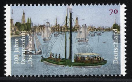Bund, Michel Nr. 3273 postfrisch - 200 Jahre Dampfschiff Die Weser