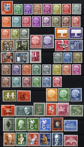 SAARLAND 1957-1959 - OPD Saarbrücken postfrisch komplett