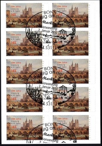 Bund, Folienblatt 6 gestempelt ESST - MiNr. 2778 - Limburg an der Lahn