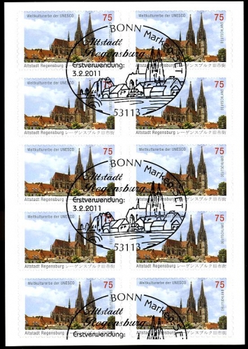 Bund, Folienblatt 14 gestempelt ESST - MiNr. 2850 - Regensburg