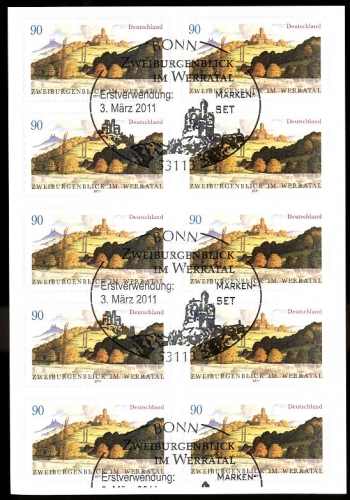 Bund, Folienblatt 16 gestempelt ESST - MiNr. 2856 - Zweibrückenblick
