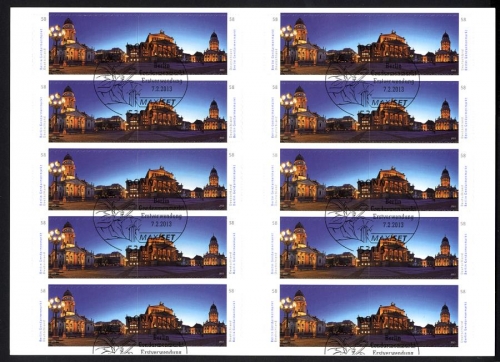 Bund, Folienblatt 26 gestempelt ESST - 2987/2988 - Gendarmenmarkt Berlin