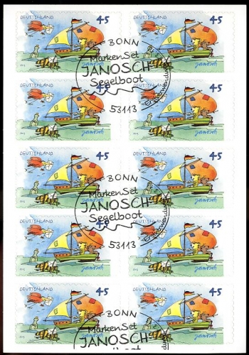 Bund, Folienblatt 27 gestempelt ESST - 2995 - Janosch Segelboot