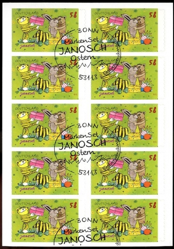 Bund, Folienblatt 28 gestempelt ESST - 2995 - Janosch Tigerente Ostern