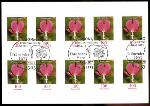 Bund, Folienblatt 33 gestempelt ESST - 3034 - Tränendes Herz
