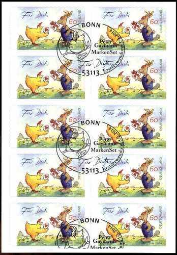 Bund, Folienblatt 37 gestempelt ESST - 3066 - Osterhase Gaymann