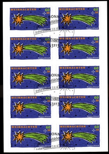 Bund, Folienblatt 40 gestempelt ESST - 3112 - Weihnachten Stern von Bethlehem