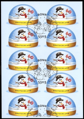 Bund, Folienblatt 41 gestempelt ESST - 3113 - Schneemann