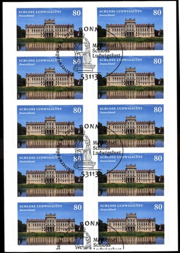 Bund, Folienblatt 43 gestempelt ESST - 3128 - Schloss Ludwigslust