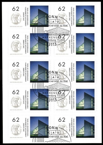 Bund, Folienblatt 48 gestempelt ESST - MiNr. 3155 - Universität Kiel