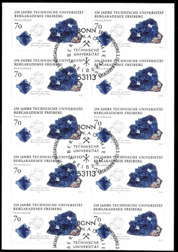 Bund, Folienblatt 52 gestempelt ESST - MiNr. 3198 - Bergakademie Freiberg