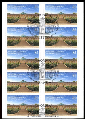 Bund, Folienblatt 56 gestempelt ESST - MiNr. 3231 - Schloss Sanssouci