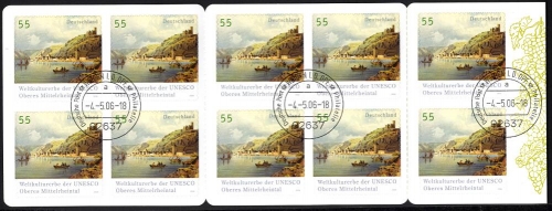 Bund, MH 63 a gestempelt, MiNr. 2537, EST Weiden - Oberes Mittelrheintal