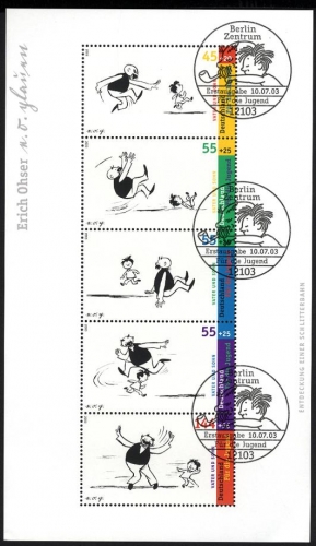 Bund, Block 63 gestempelt ESST BERLIN - Vater und Sohn-Geschichten