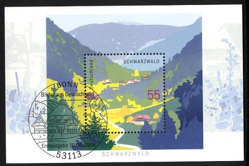 Bund, Block 68 gestempelt ESST BONN - Schwarzwald