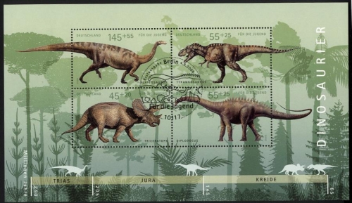 Bund, Block 73 gestempelt ESST BERLIN - Dinosaurier