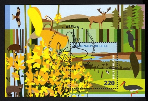 Bund, Block 74 gestempelt ESST BERLIN - Nationalpark Eifel