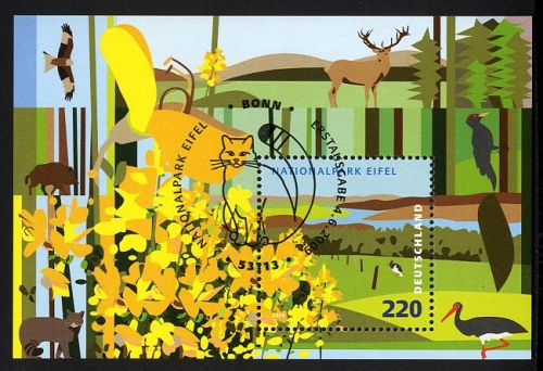 Bund, Block 74 gestempelt ESST BONN - Nationalpark Eifel