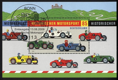 Bund, Block 75 gestempelt ESST BONN - Historischer Motorsport