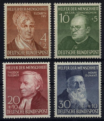 Bund, Michel Nr. 156-159 postfrisch- Helfer der Menschheit (III)