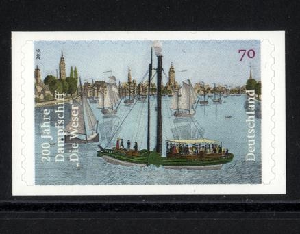 Bund, Michel Nr. 3279 postfrisch - Dampfschiff Weser - selbstklebend