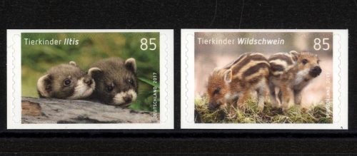 Bund, Michel Nr. 3293-3294 postfrisch - Iltis + Wildschwein - selbstklebend