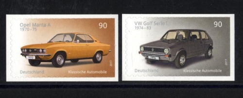 Bund, Michel Nr. 3301-3302 postfrisch - Opel Manta / VW Golf - selbstklebend