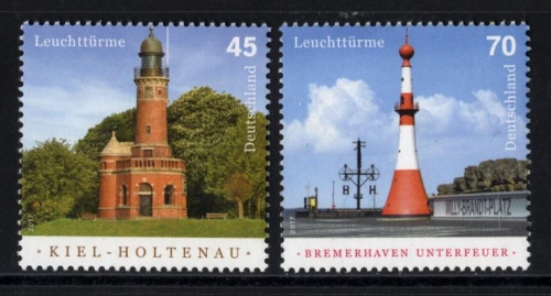 Bund, Michel Nr. 3316-3317 postfrisch - Leuchttürme Kiel-Holtenau / Bremerhaven Unterfeue