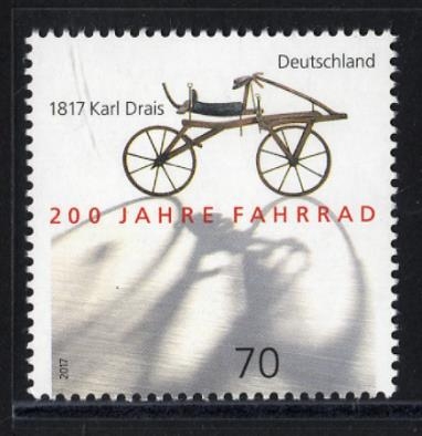 Bund, Michel Nr. 3320 postfrisch - 200 Jahre Fahrrad