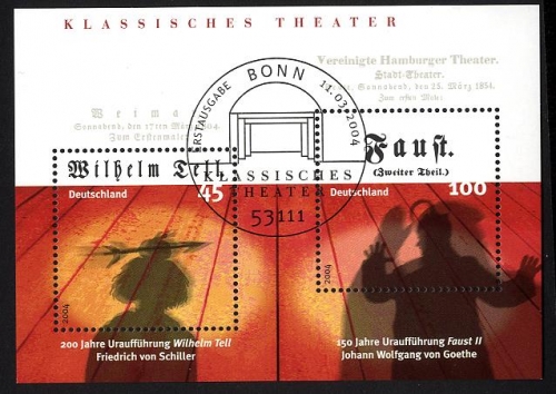 Bund, Block 65 - Klassisches Theater gestempelt ESST BONN