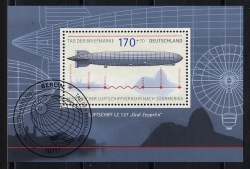 Bund, Block 69 gestempelt ESST BERLIN - Historischer Luftschiffverkehr Zeppelin