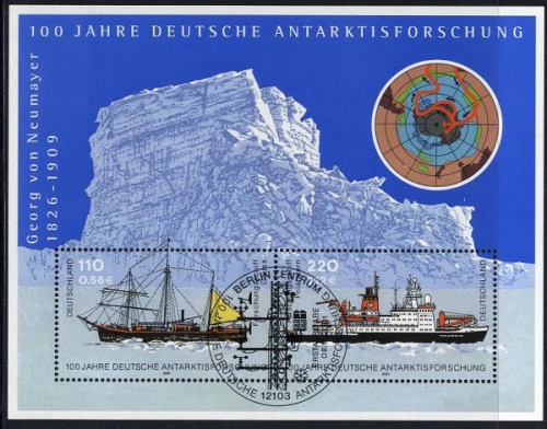 Bund, Block 57 gestempelt ESST BERLIN - Antarktisforschung