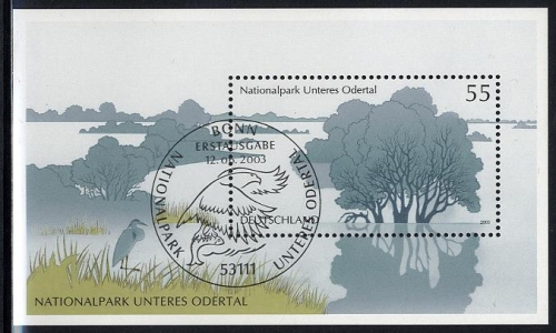 Bund, Block 62 gestempelt ESST Bonn - Nationalpark Unteres Odertal