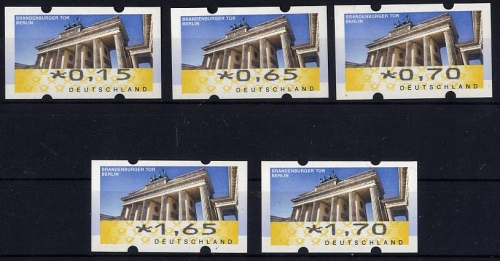 Bund ATM 6 VS1 - Automatenmarken Brandenburger Tor 2008 postfrisch
