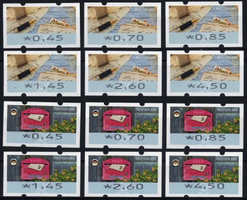 Bund 2017 ATM 8 + 9 VS1 / TS1 postfrisch - Briefe Schreiben / Empfangen