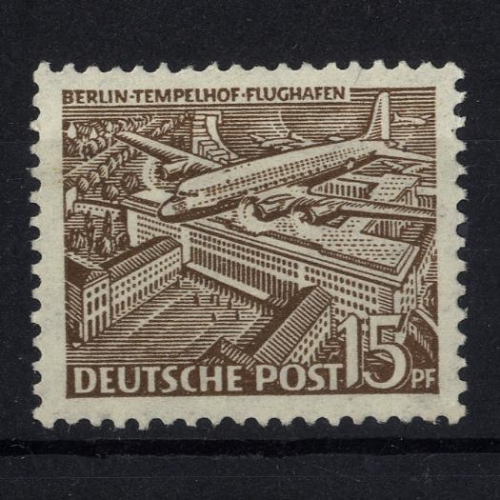Berlin, Michel Nr. 48 postfrisch - 15 Pf. Tempelhof Flughafen