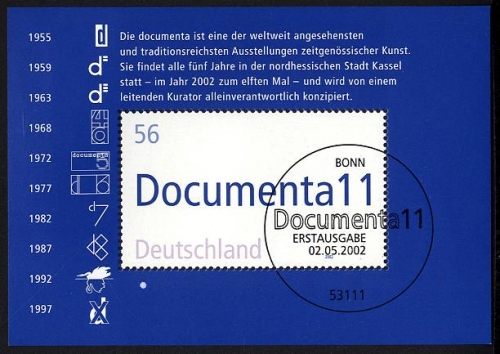 Bund, Block 58 gestempelt - 11. documenta ESST BONN