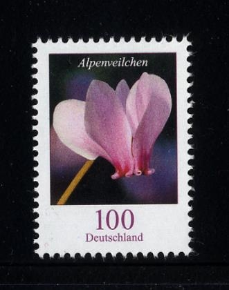 Bund, Michel Nr. 3365 postfrisch - Freimarke Blumen 1,00 € Alpenveilchen (Cyclamen sp.)
